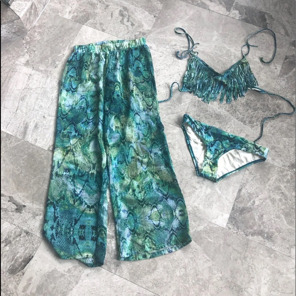 L Space fringe bikini and pant